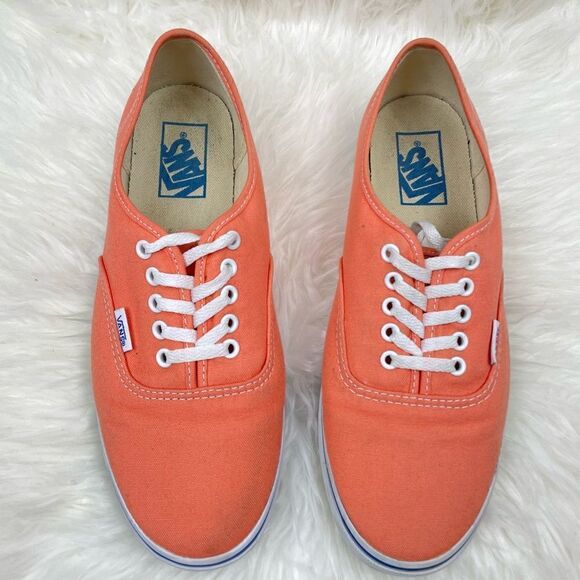 Vans | low cut Unisex 9.0 woman 7.5 men peach ,lace up sneakers. - Picture 3 of 10